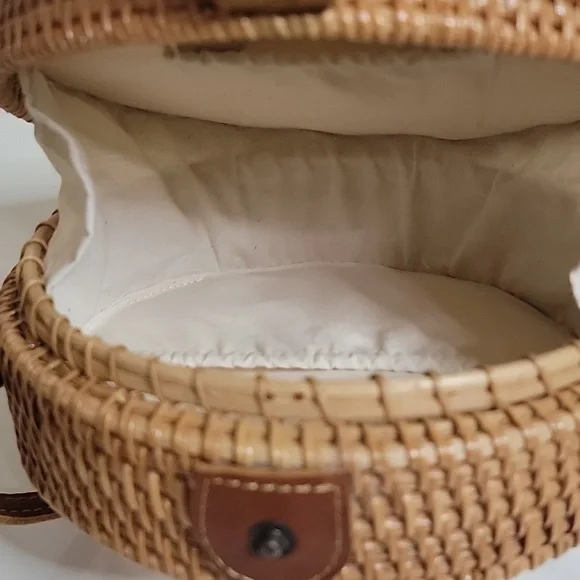 Rattan Circle Boho Women's Bag - Picture 4 of 7